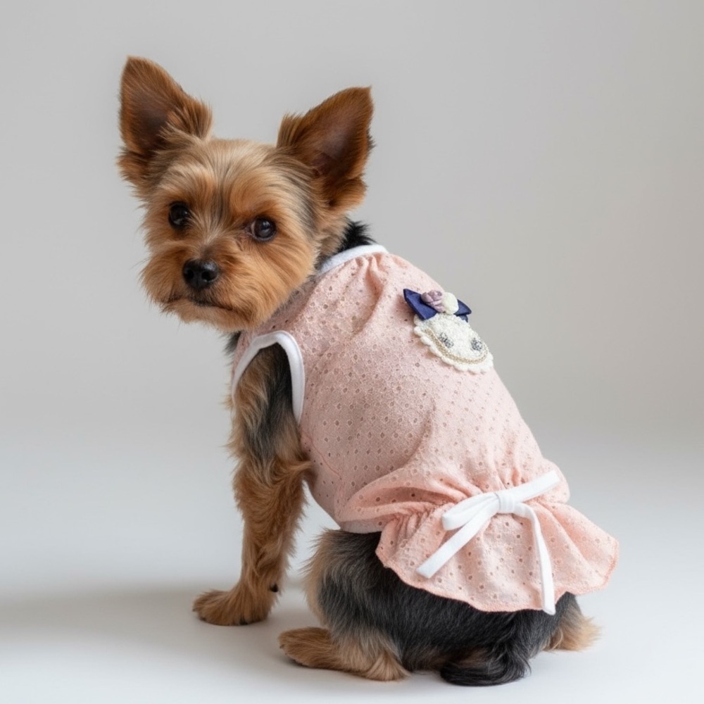 Baby Pink Eyelet Fancy Dress